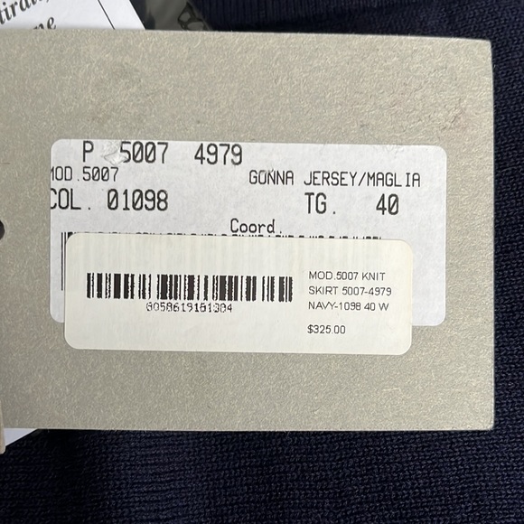 NWT Women’s ASPESI Oxford knit Maglia A-Line Maxi Skirt / Navy / Small - Picture 14 of 15